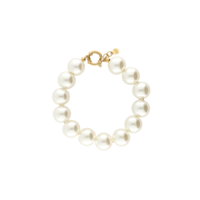 GLASS PEARL BRACELET - SILVER