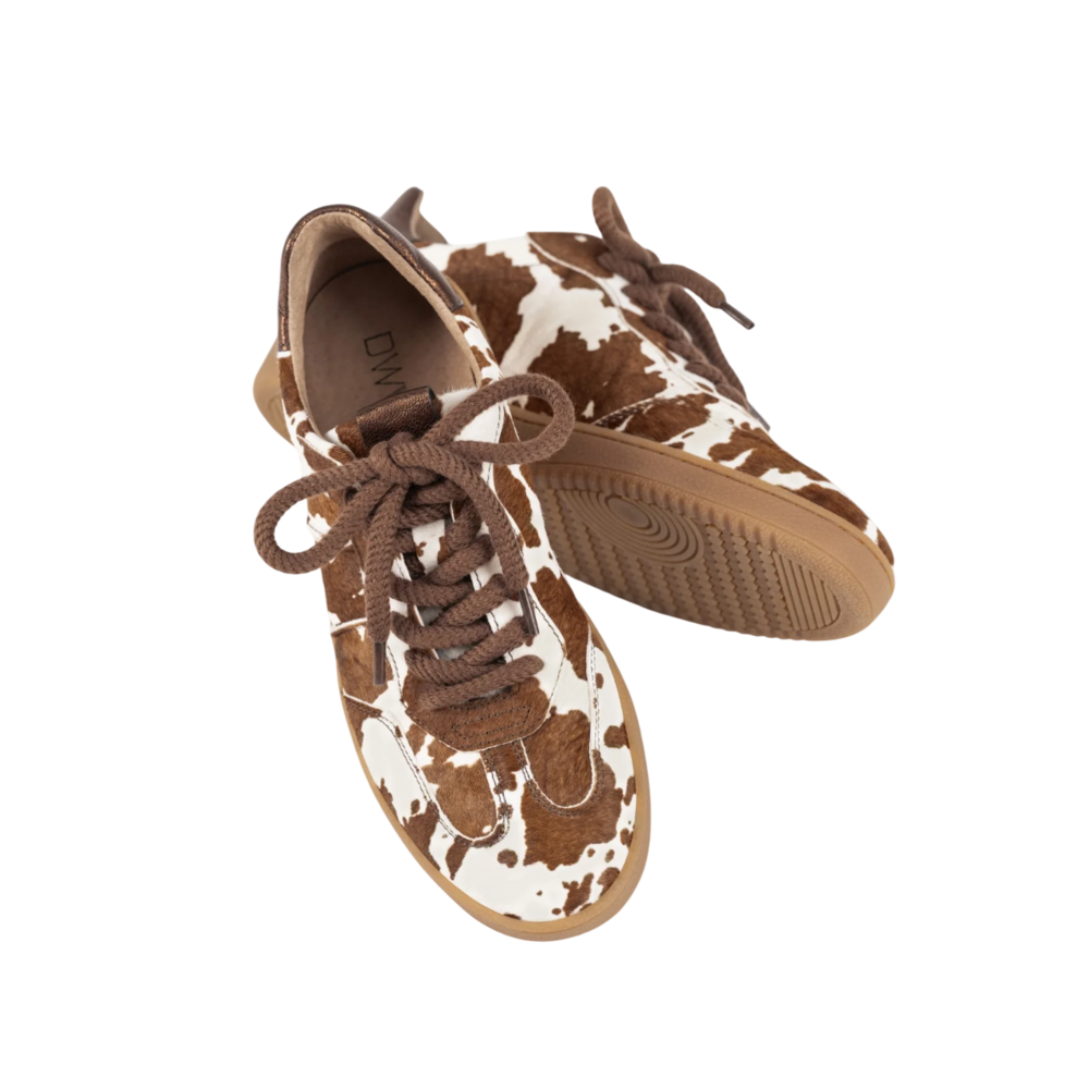 DWRS label POONA COW SNEAKERS - WHITE/COGNAC