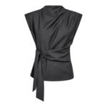 co'couture SAGA PLEAT TOP - MID GREY