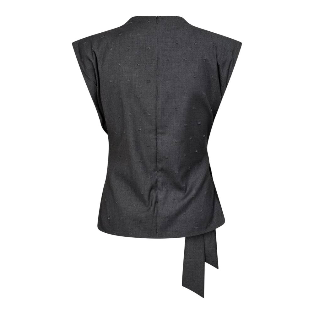 co'couture SAGA PLEAT TOP - MID GREY