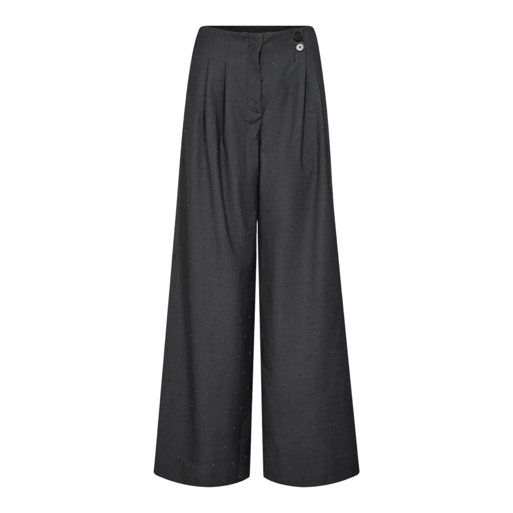 co'couture SAGA PLEAT PANTS - MID GREY