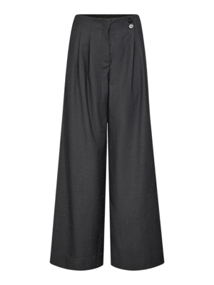 co'couture SAGA PLEAT PANTS - MID GREY