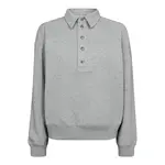co'couture DENGI POLO SWEAT - PALE GREY