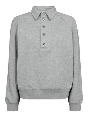 co'couture DENGI POLO SWEAT - PALE GREY