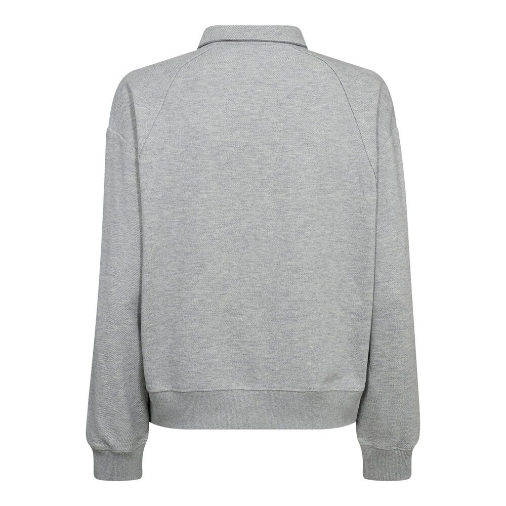 co'couture DENGI POLO SWEAT - PALE GREY