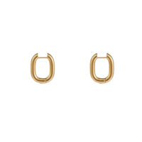 OVAL HOOP EARRINGS - GOLD