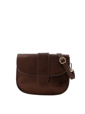 LOTZ & LOT MAAN BAG - METALLIC - DARK BROWN