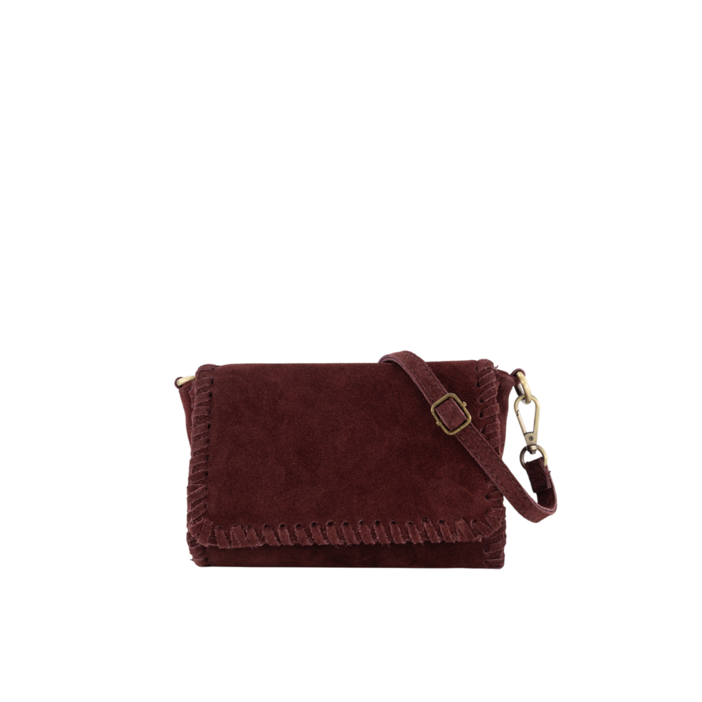 ROMEE SUEDE BAG - BORDEAUX LOTZ & LOT ROMEE SUEDE BAG - BORDEAUX