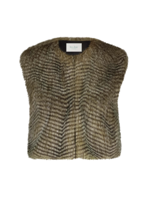 BY BAR NORI FAUX FUR GILET - BROWN