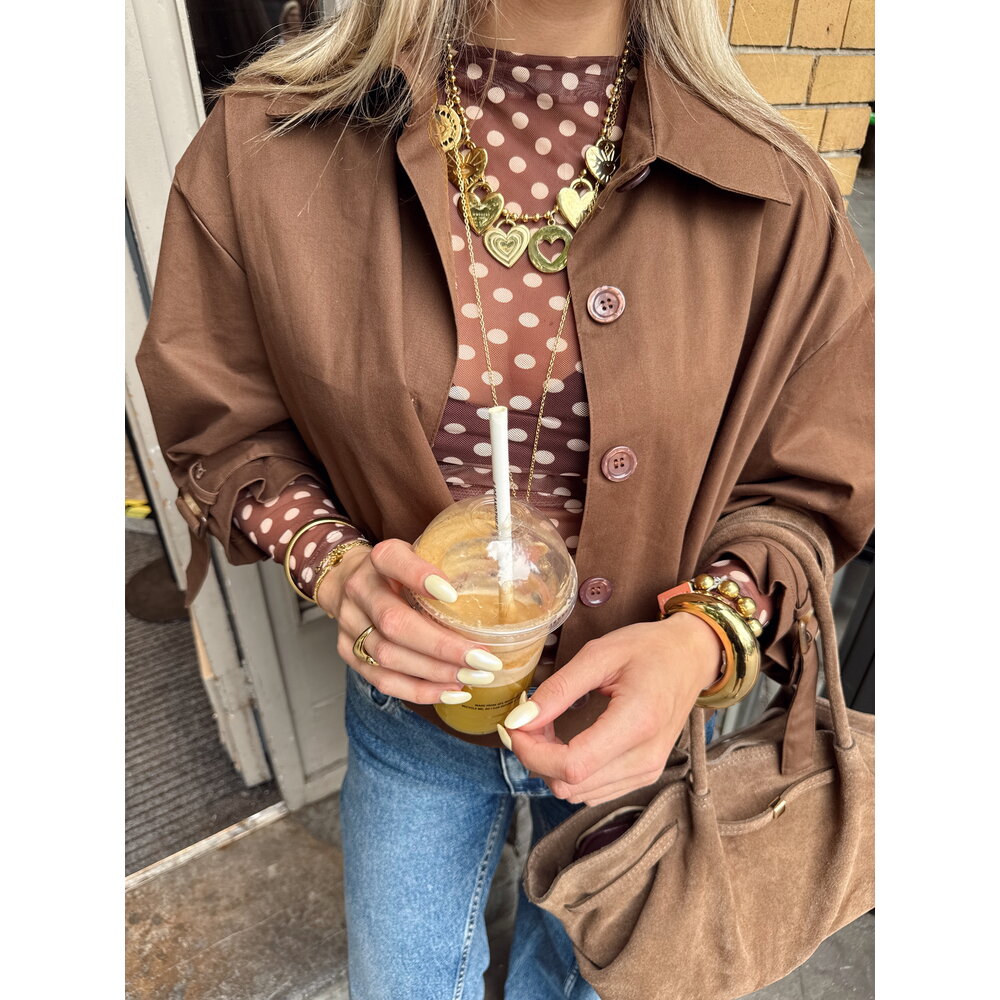 LOTZ & LOT LARO TOP - BROWN