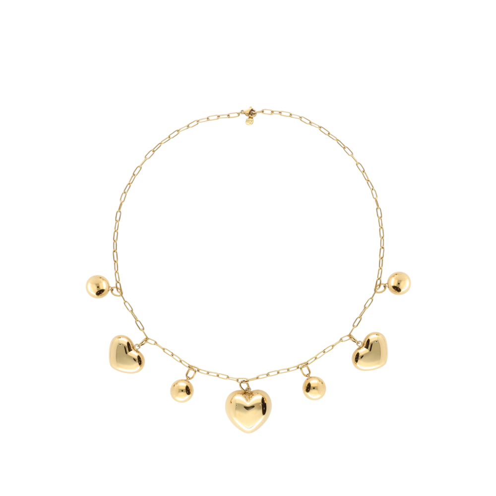 My Jewellery BOLD HEARTS LINK NECKLACE - GOLD