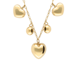 My Jewellery BOLD HEARTS LINK NECKLACE - GOLD