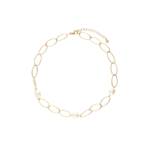 My Jewellery BOLD PEARLS LINK NECKLACE - GOLD