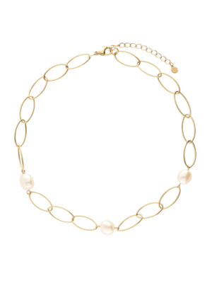 My Jewellery BOLD PEARLS LINK NECKLACE - GOLD