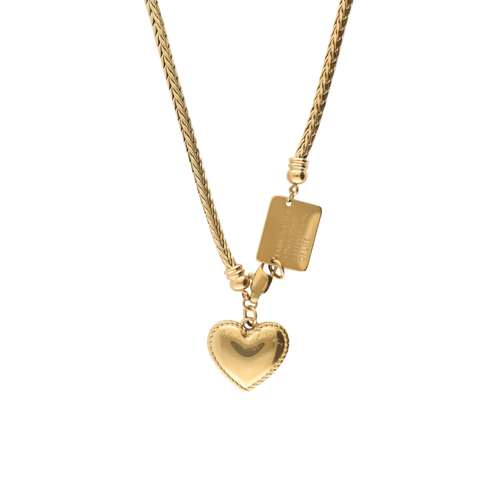 My Jewellery BOLD HEART-SHAPED NECKLACE - GOLD