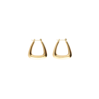 BOLD SMALL TRIANGLE EARRINGS - GOLD