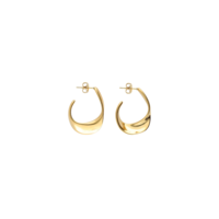 BOLD OVAL OPEN EARRINGS - GOLD