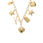 BOLD MULTI CHARM LINK NECKLACE - GOLD My Jewellery BOLD MULTI CHARM LINK NECKLACE - GOLD
