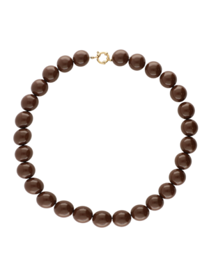 My Jewellery STATEMENT ROUND BEAD NECKLACE - BROWN