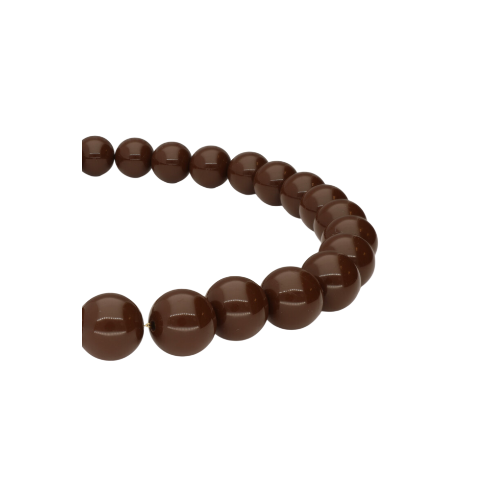 STATEMENT ROUND BEAD NECKLACE - BROWN My Jewellery STATEMENT ROUND BEAD NECKLACE - BROWN