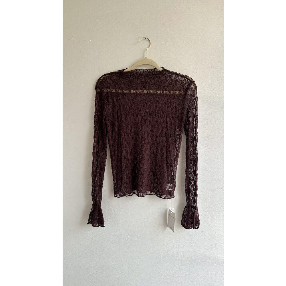 LOTZ & LOT LORI LACE TOP - BROWN