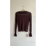 LOTZ & LOT LORI LACE TOP - BROWN
