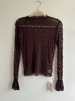 LOTZ & LOT LORI LACE TOP - BROWN