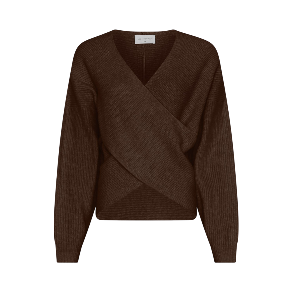 ZINELLE HOPE WRAP PULLOVER - SLATE BLACK MEL ZINELLE HOPE WRAP PULLOVER - SLATE BLACK MEL