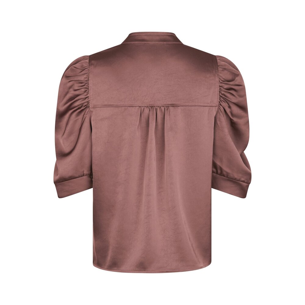 ROELLA HEAVY SATEEN BLOUSE - DARK ROSE Neo Noir ROELLA HEAVY SATEEN BLOUSE - DARK ROSE