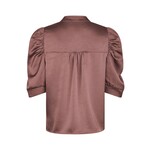 ROELLA HEAVY SATEEN BLOUSE - DARK ROSE Neo Noir ROELLA HEAVY SATEEN BLOUSE - DARK ROSE