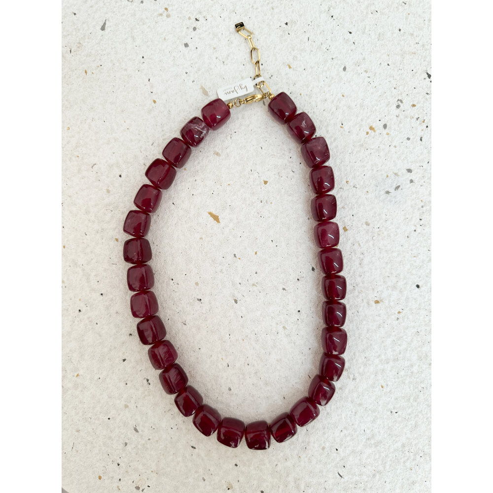 BO NECKLACE - BORDEAUX By Jam BO NECKLACE - BORDEAUX