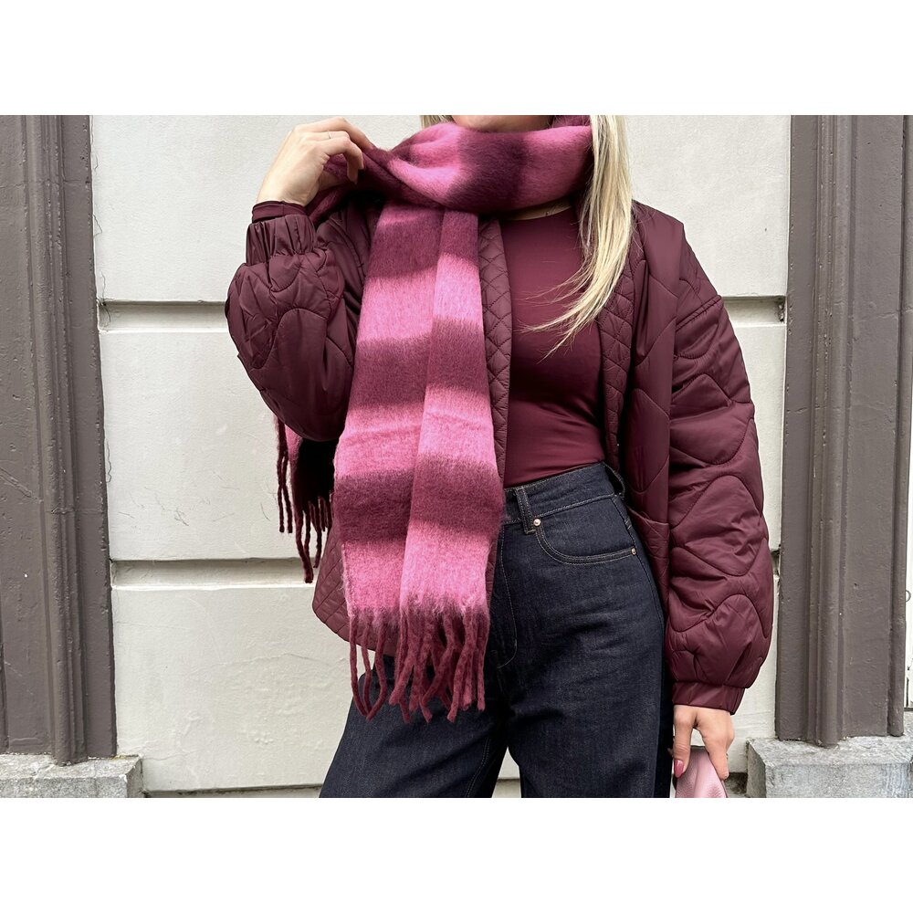DAPHNE SCARF - BORDEAUX/PINK LOTZ & LOT DAPHNE SCARF - BORDEAUX/PINK