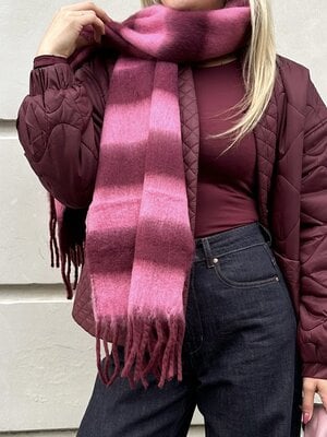 LOTZ & LOT DAPHNE SCARF - BORDEAUX/PINK