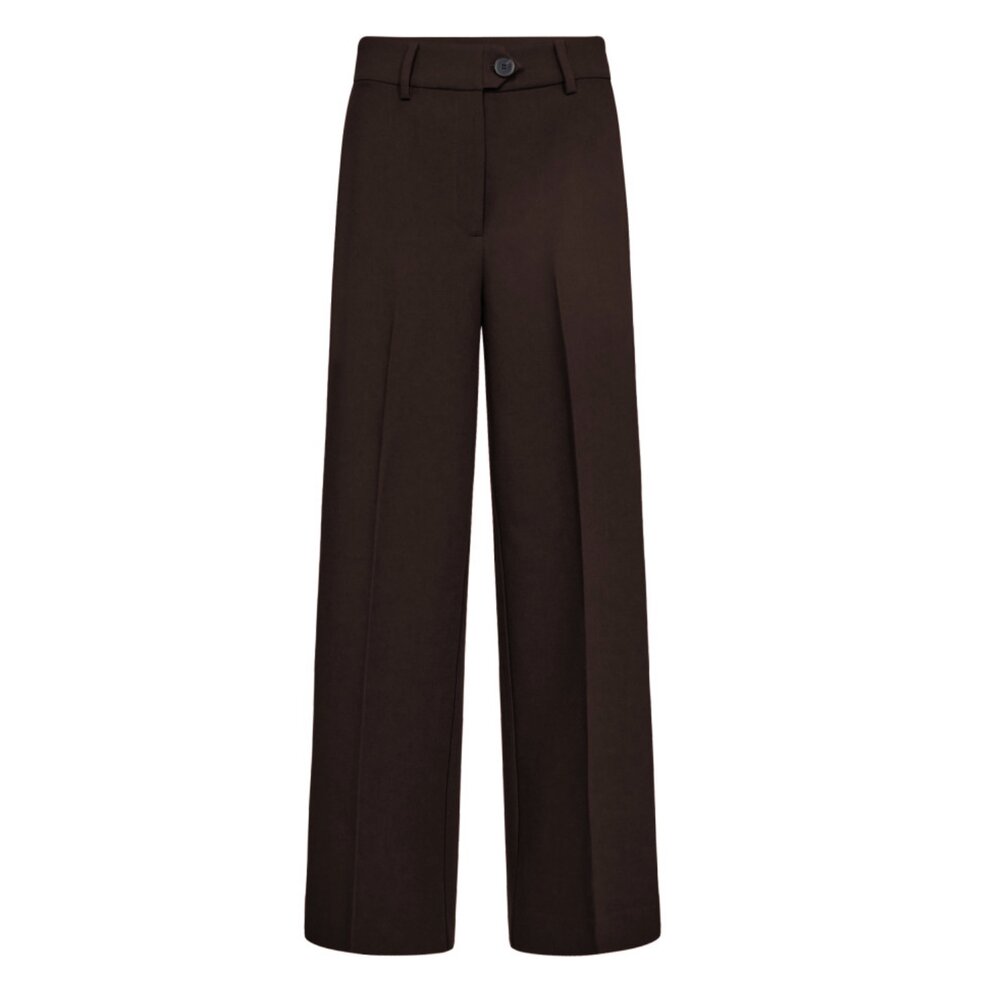 VOLA WIDE LONG PANTS - BROWN co'couture VOLA WIDE LONG PANTS - BROWN