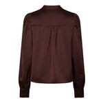 Neo Noir ROSSLYN HEAVY SATEEN BLOUSE - BURGUNDY