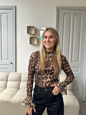 LOTZ & LOT ELINE MESH TOP - LEOPARD