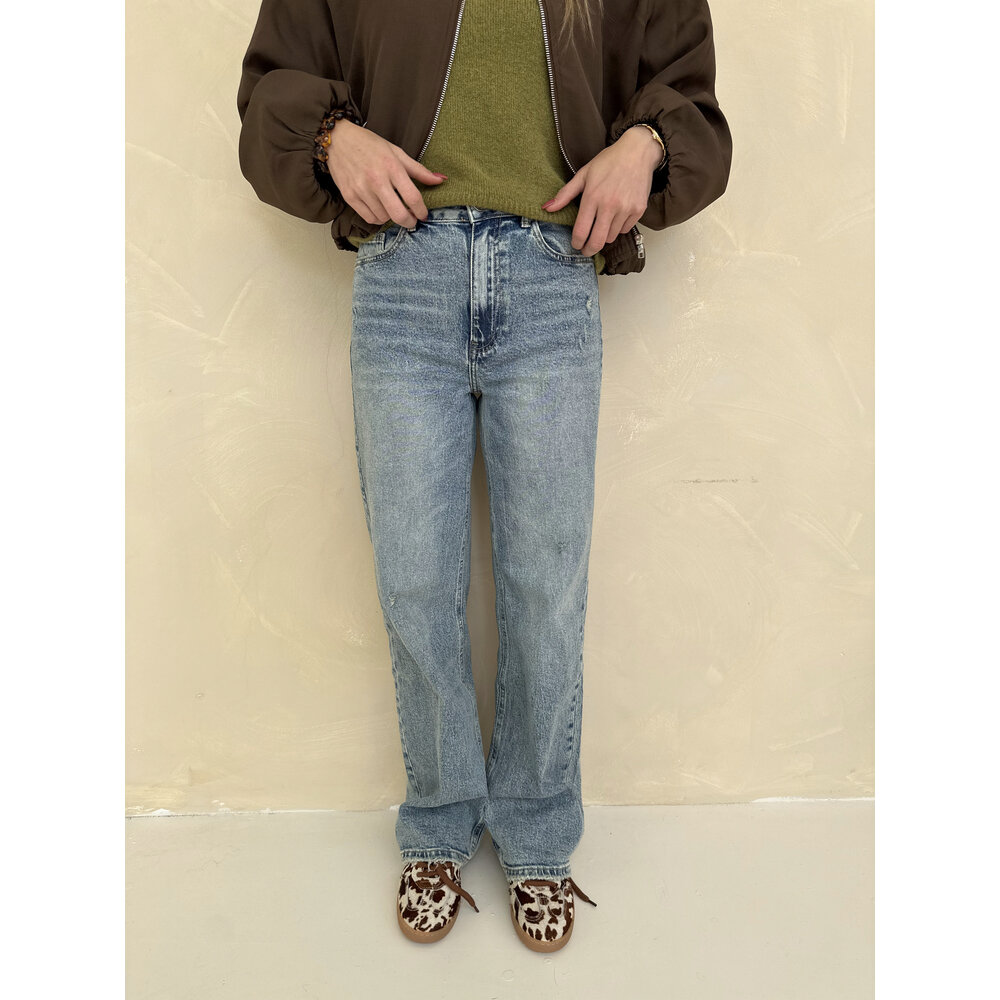 PUCK WIDE LEG JEANS - BLUE LOTZ & LOT PUCK WIDE LEG JEANS - BLUE