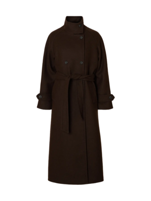 Selected Femme MADELINE MANTECO COAT - DARK BROWN
