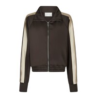 VERA TRACK SUIT BLOUSE - DARK BROWN