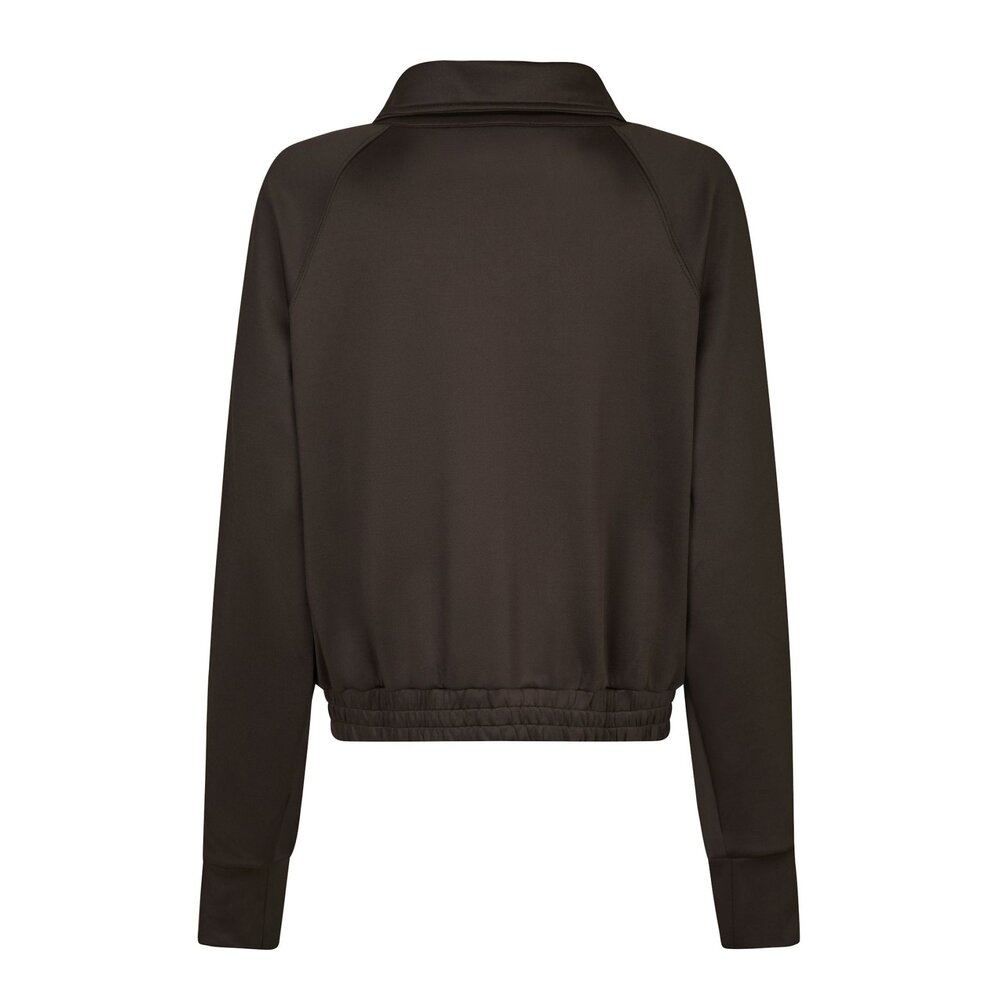 VERA TRACK SUIT BLOUSE - DARK BROWN Neo Noir VERA TRACK SUIT BLOUSE - DARK BROWN
