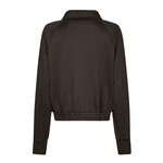 VERA TRACK SUIT BLOUSE - DARK BROWN Neo Noir VERA TRACK SUIT BLOUSE - DARK BROWN