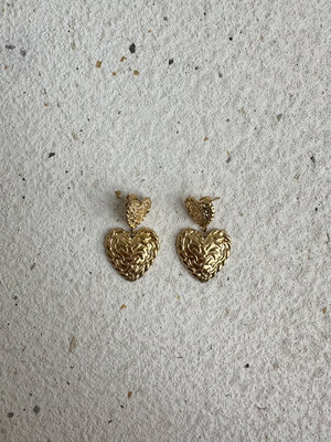 Day & Eve DUBBLE HEART EARRINGS - GOLD