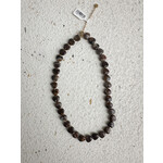 SMALL HEART NECKLACE - BROWN LOTZ & LOT SMALL HEART NECKLACE - BROWN