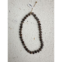 SMALL HEART NECKLACE - BROWN