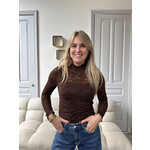 DORA LACE TOP - BROWN LOTZ & LOT DORA LACE TOP - BROWN