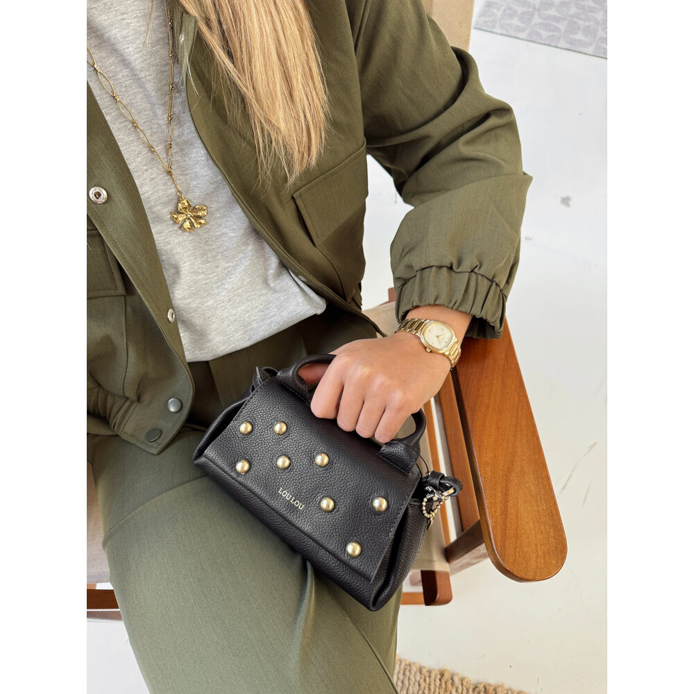 Loulou MAE STUDS BAG - CHOCOLATE TORTE