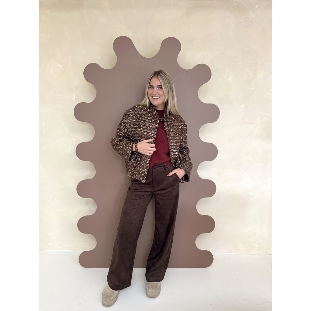 MOOS SUEDE PANTS - BROWN LOTZ & LOT MOOS SUEDE PANTS - BROWN
