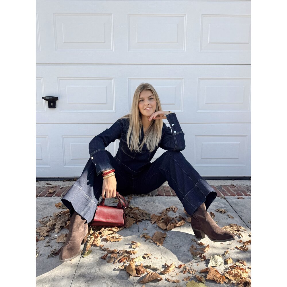 FLO DENIM BLOUSE - DARK BLUE LOTZ & LOT FLO DENIM BLOUSE - DARK BLUE