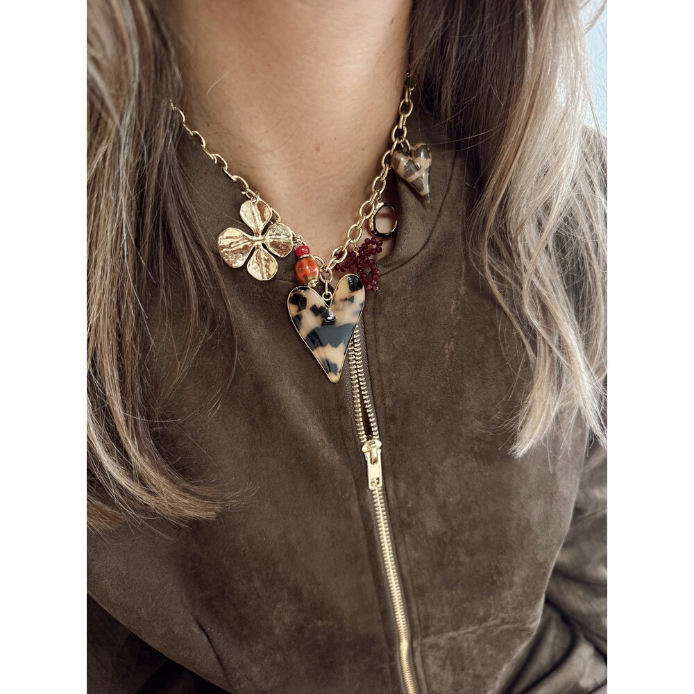 By Jam KATE NECKLACE - PANTER HEART/GOLD