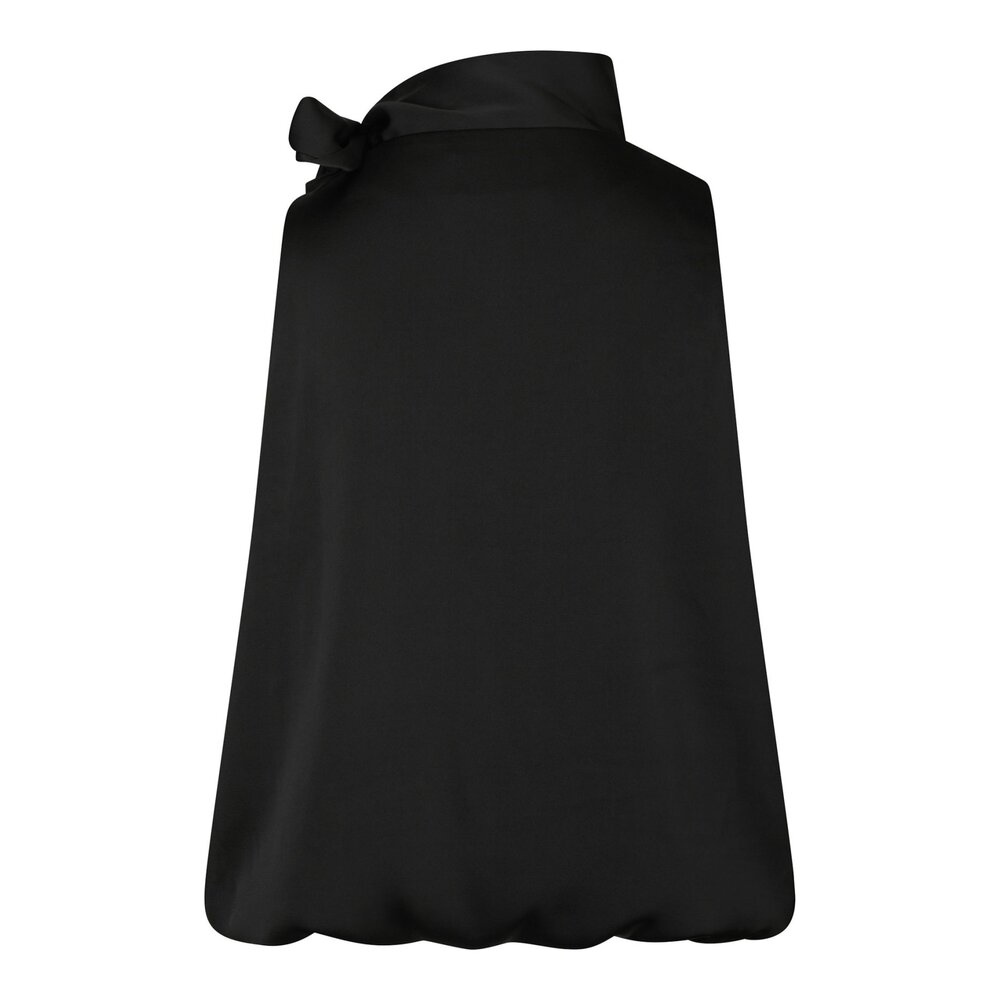 VEDA DRAPY SATIN TOP - BLACK Neo Noir VEDA DRAPY SATIN TOP - BLACK